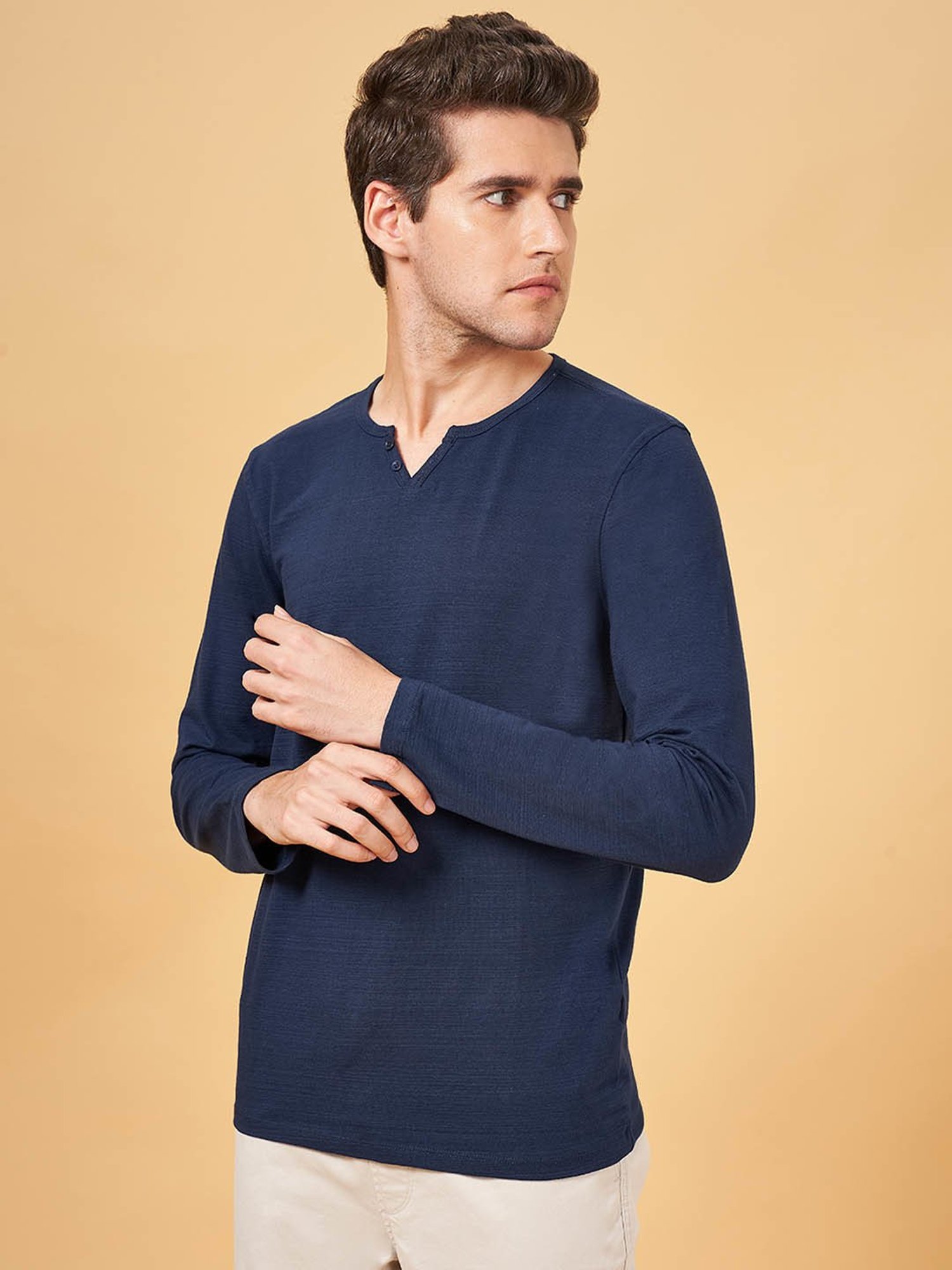 Urban Ranger by Pantaloons Navy Slim Fit T-Shirt