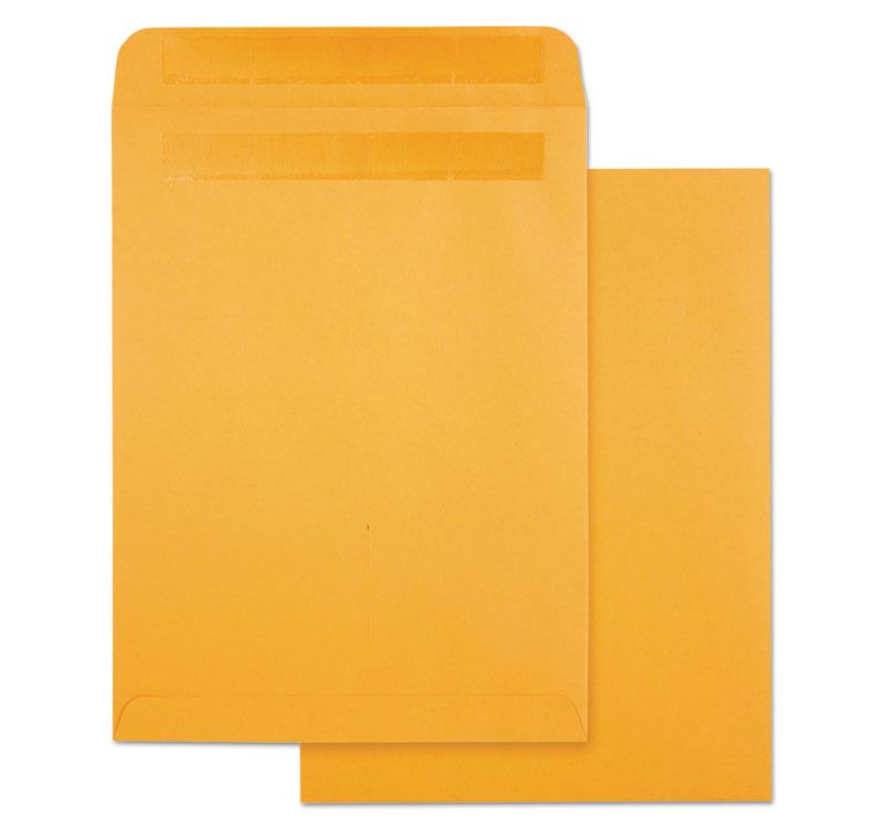 Quality Park High Bulk Self-Sealing Envelopes 9 x 12 Kraft 100 per box 43563