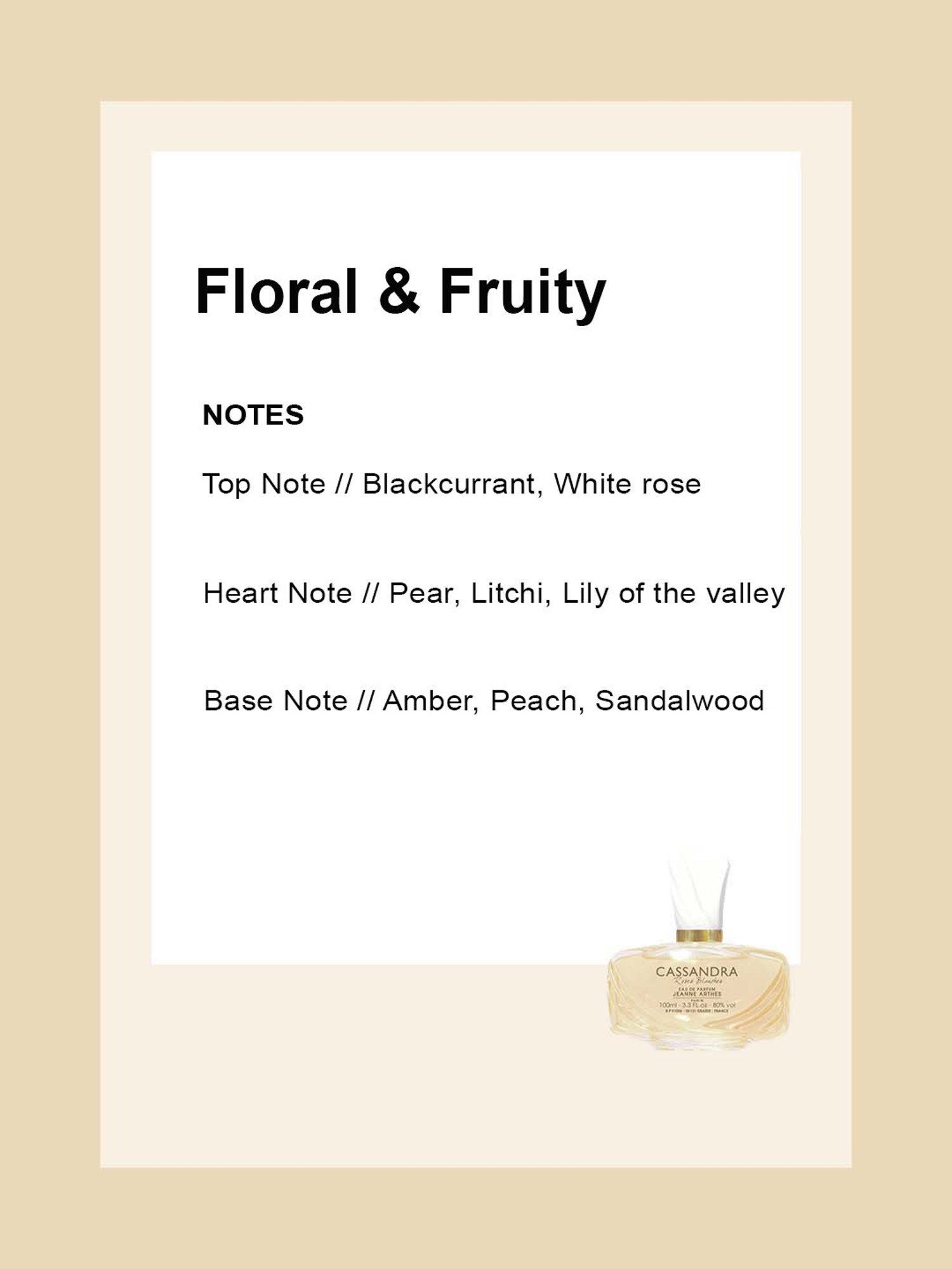 Jeanne Arthes Cassandra Roses Blanches Eau de Parfum for Women - 100 ml