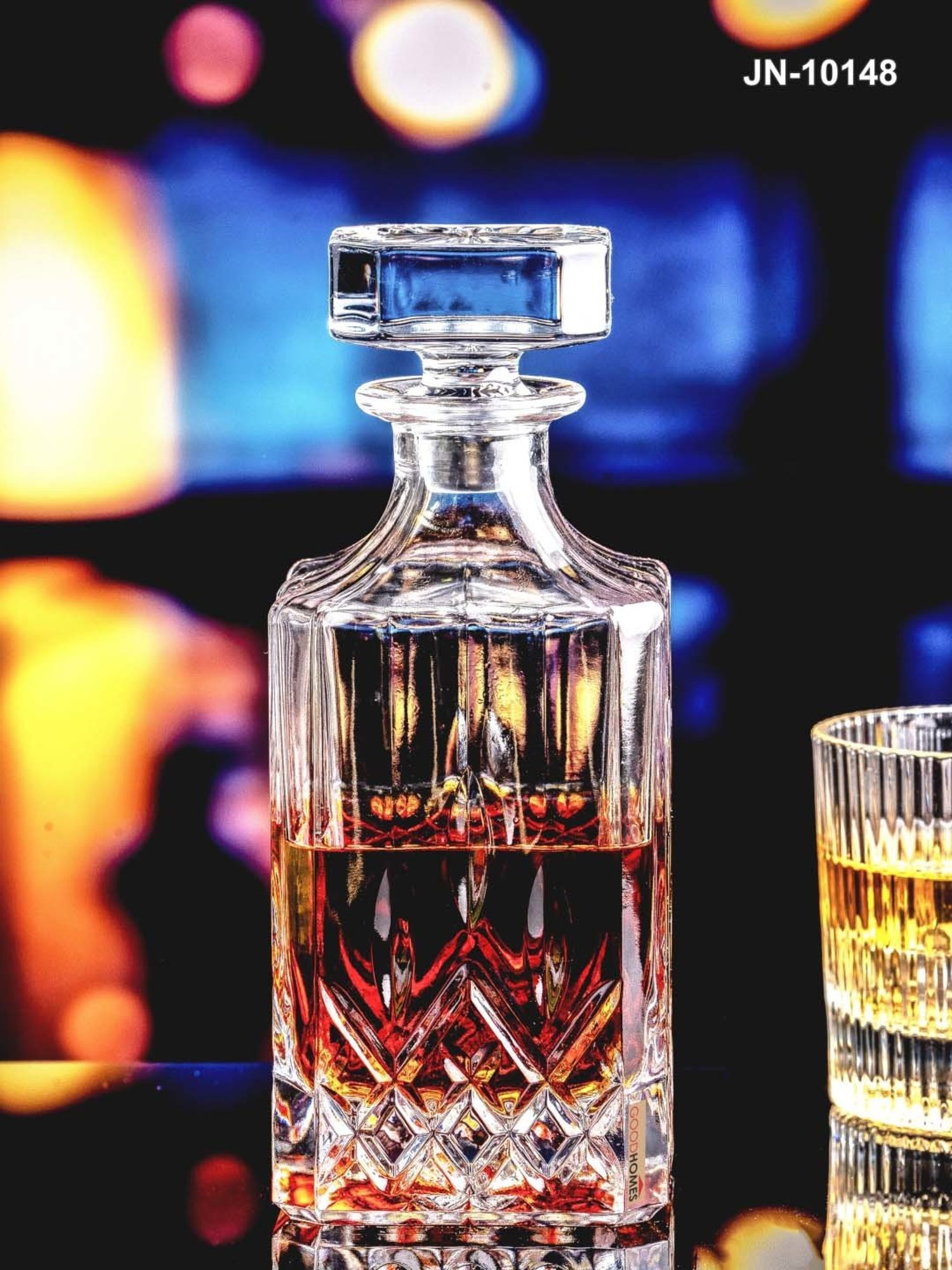 Pure Home and Living Blue Glass Decanter (0.7 L)