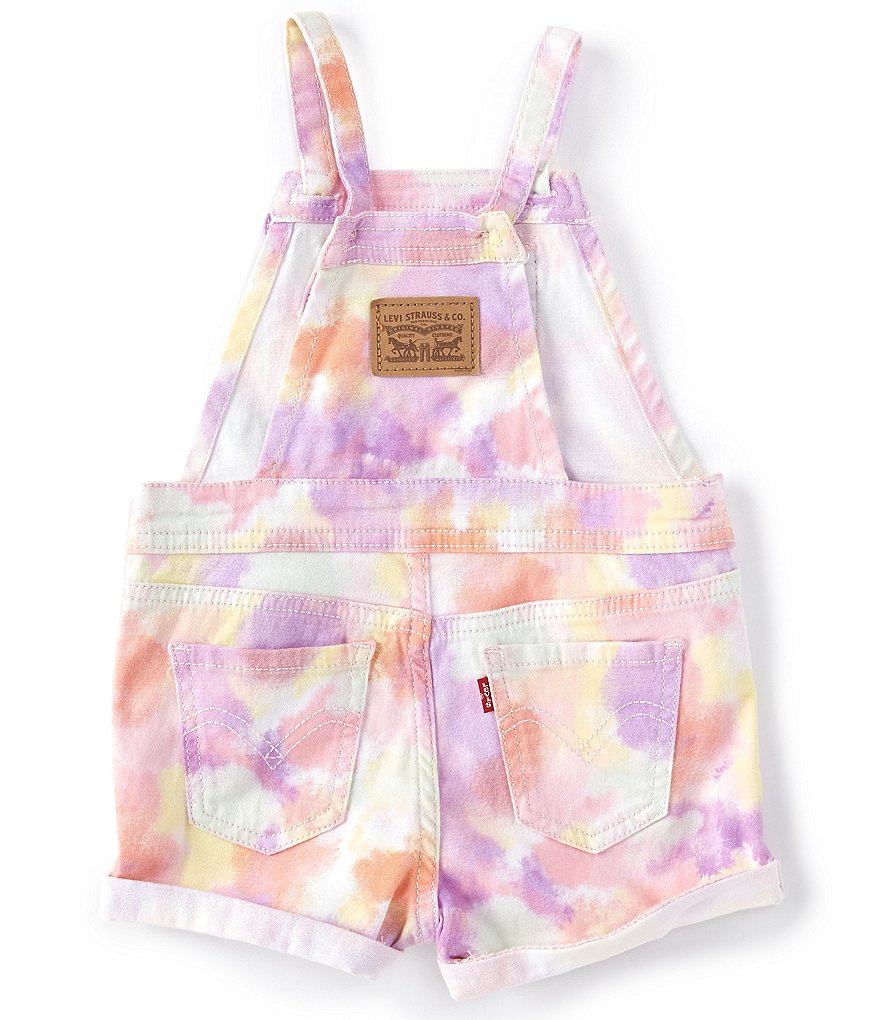 Levi's&reg; Baby Girls 12-24 Months Spaghetti-Strap Tie-Dye Shortall