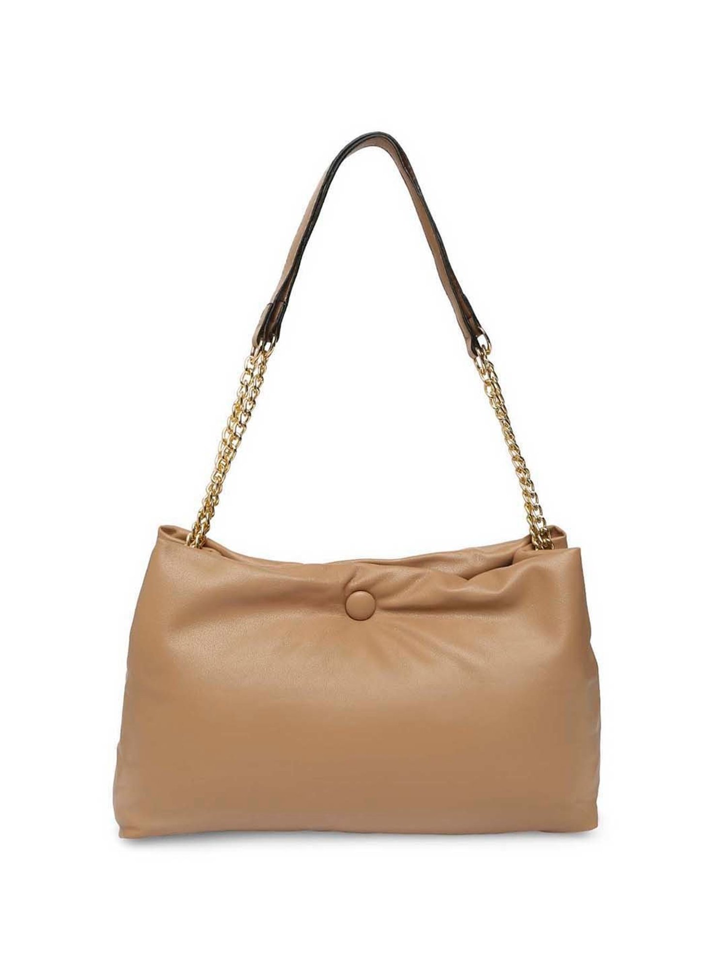 Marina Galanti Beige Solid Medium Shoulder Bag