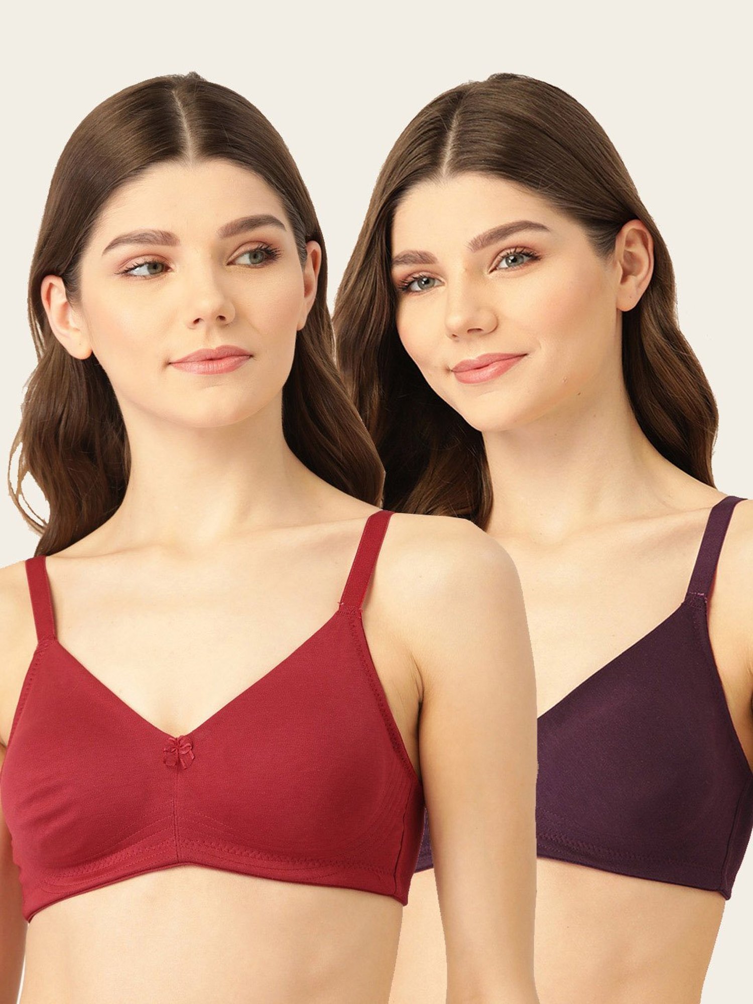 Lady Lyka Multicolor Non Wired Non Padded T-Shirt Bra (Pack Of 2)