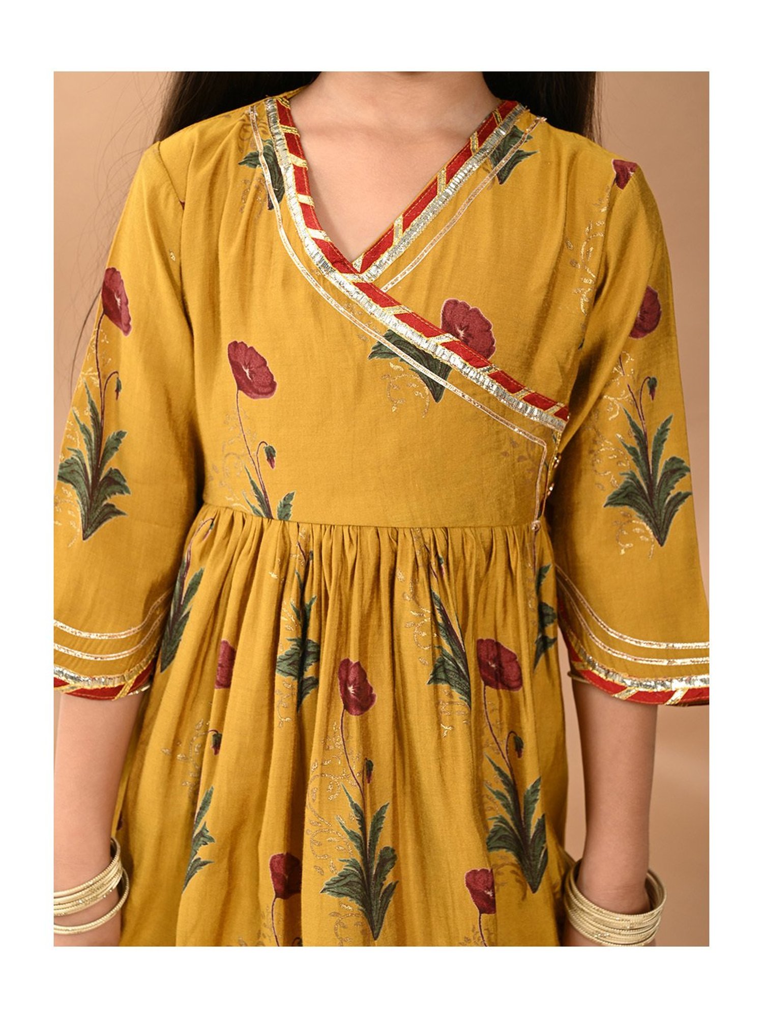 VASTRAMAY Kids Blue & White Cotton Over Dyed Kurta Set