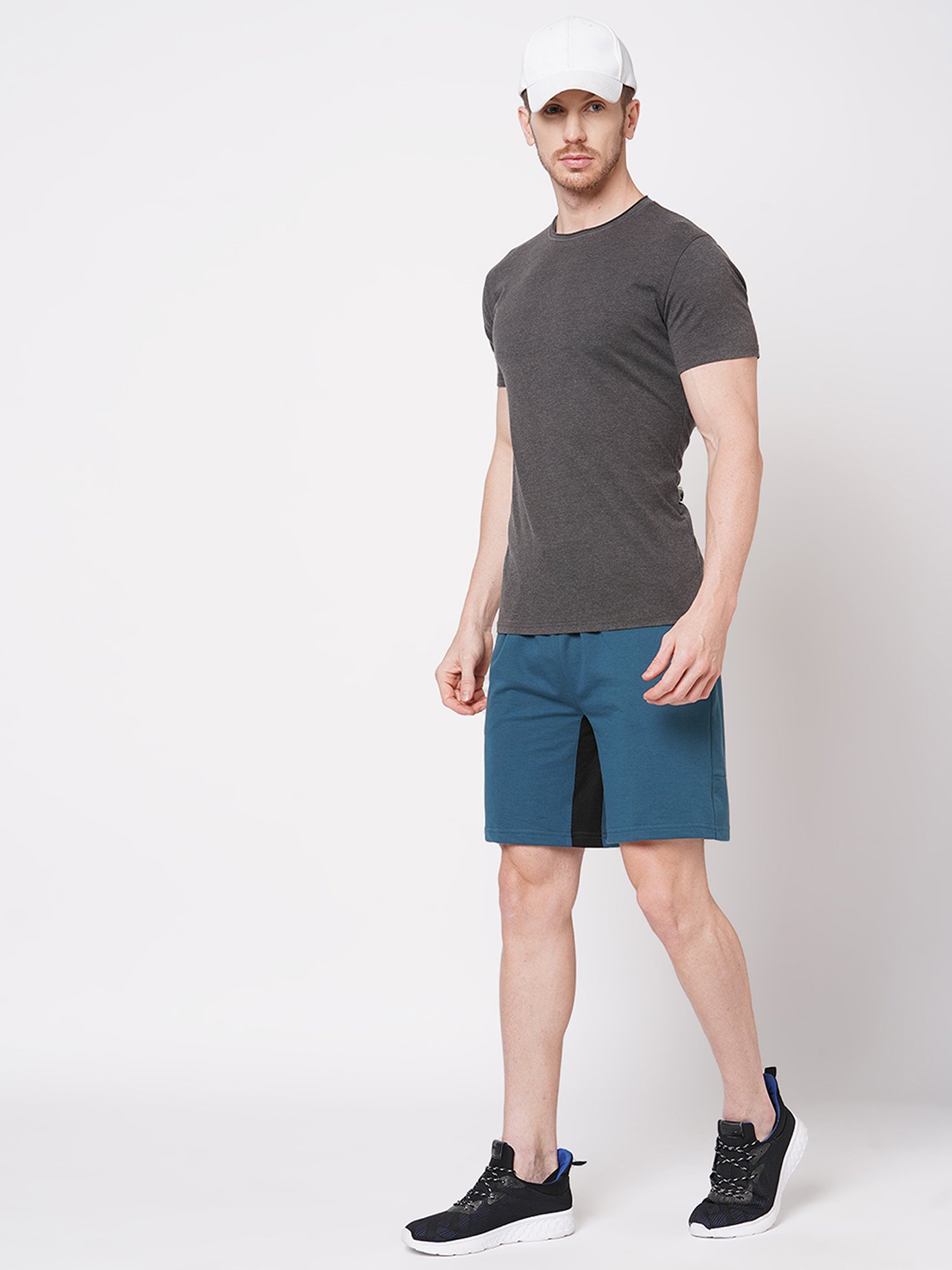 Fitz Teal Blue Slim Fit Shorts