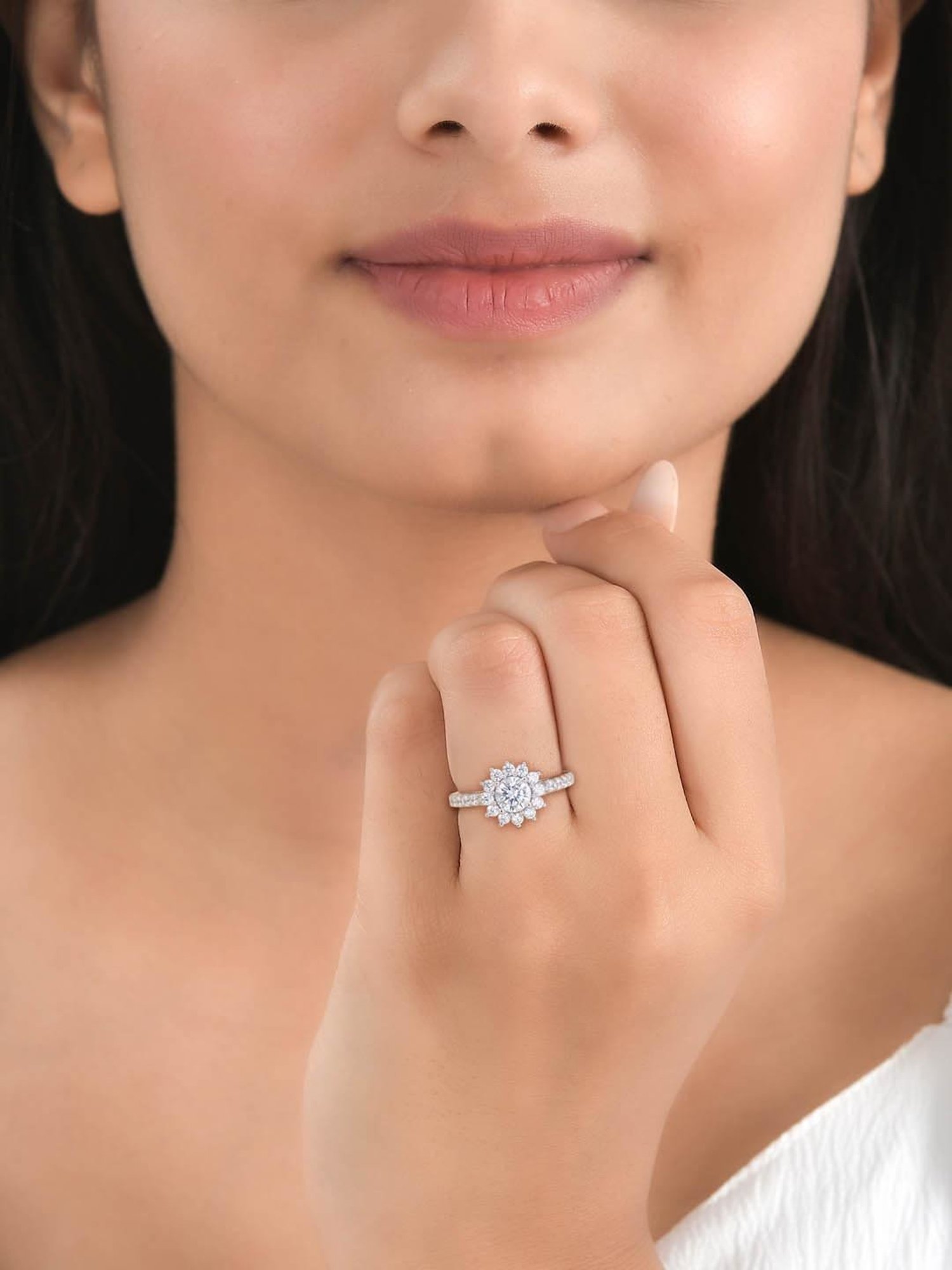 GIVA 925 Silver Pearly Bloom Ring for Women & Girls