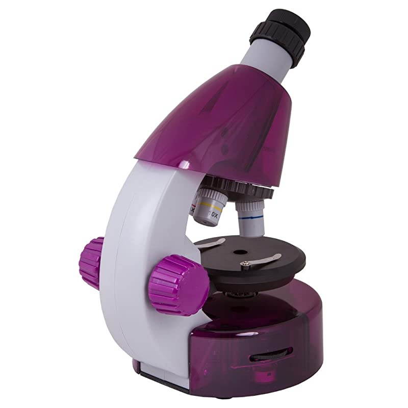 LabZZ M101 Amethyst Microscope for Kids with Experiment Kit Choose Your Favorite Color