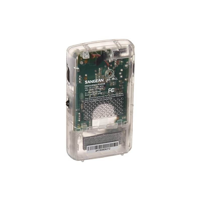 SR35CL AMFM Pocket Radio Clear