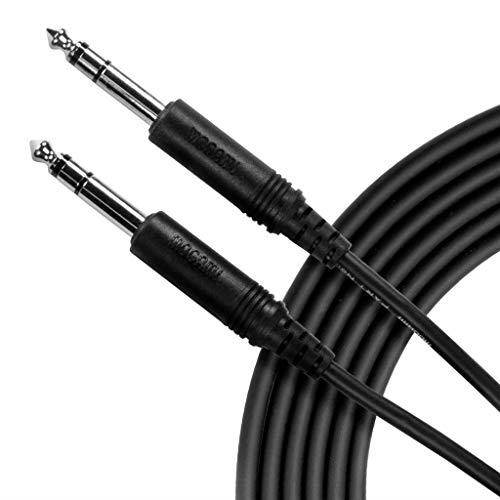 Mogami PURE PATCH SS-10 Professional Audio Cable Balanced 1/4 TRS Male Plugs Nickel Contacts Straight Connectors 10 Foot