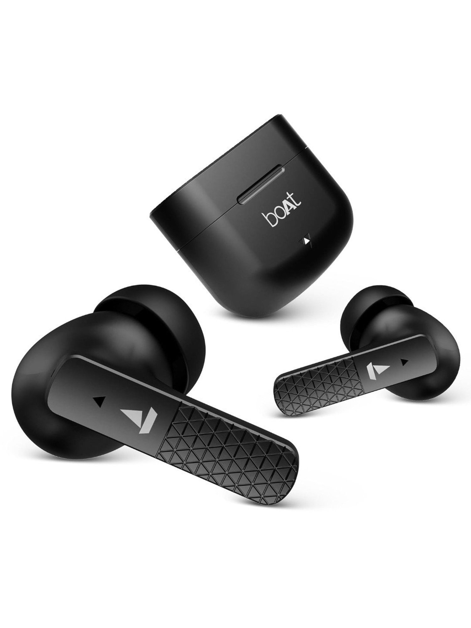 Boat Airdopes 91 Bluetooth Earbuds with Dual Mics,45 hrs Playtime (Active Black, True Wireless)