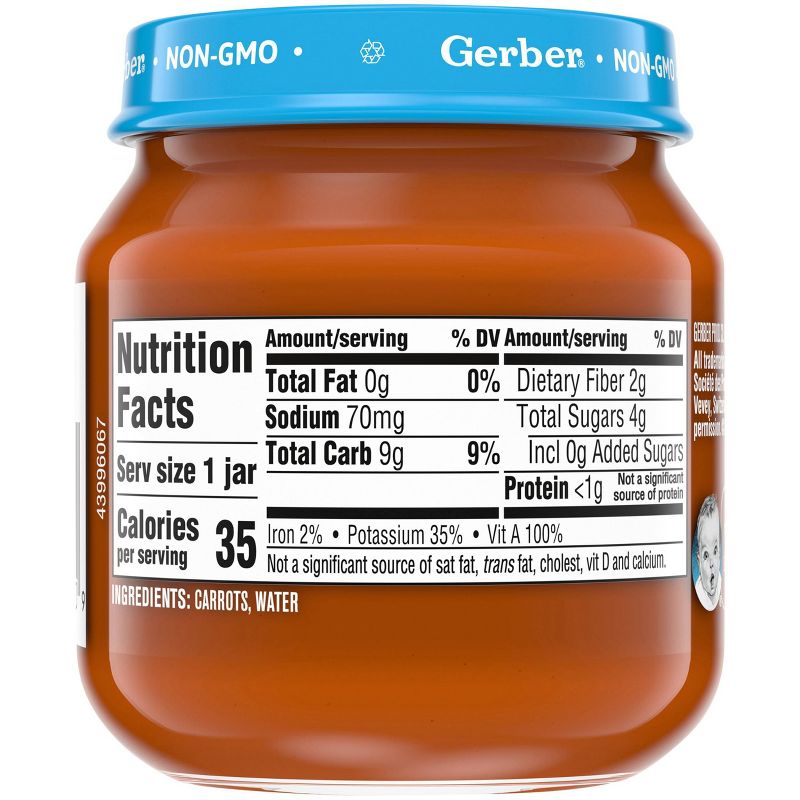 Gerber 1st Food Natural Glass Carrot Baby Meals - 4oz