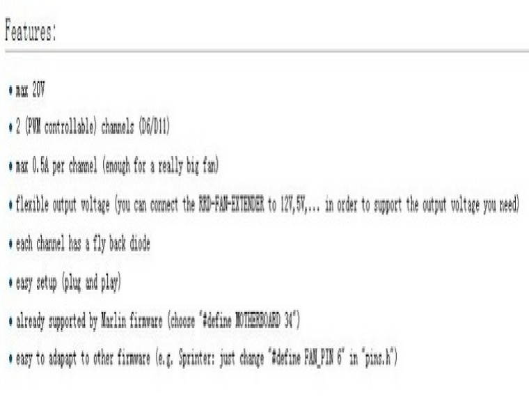 3D Printer Reprap Ramps1.4 RRD Fan Extender Max 20V Expansion Module