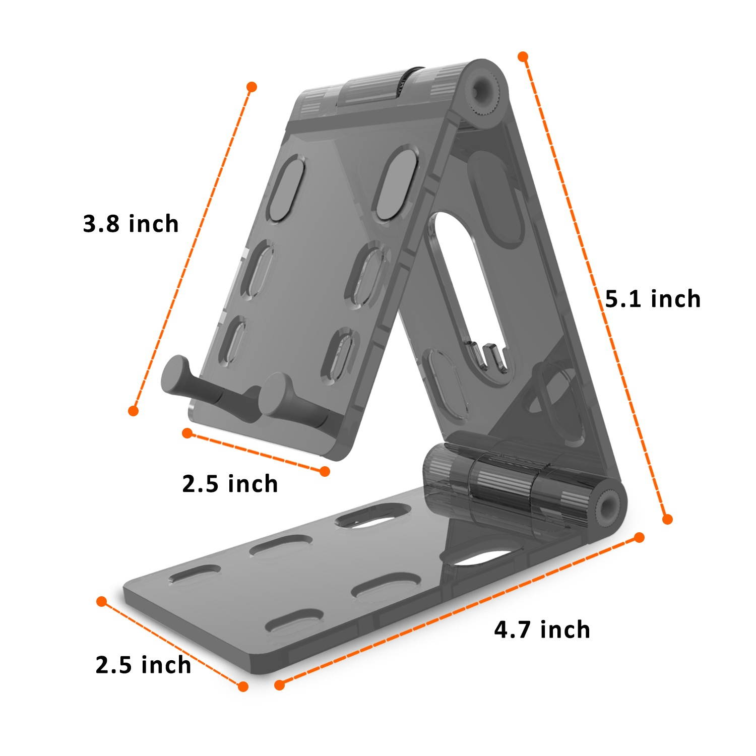 Adjustable Multi-Angle Desk Desktop Holder Stand Adjustable Pad Phone Holder Stand For Cell Phone(Black)
