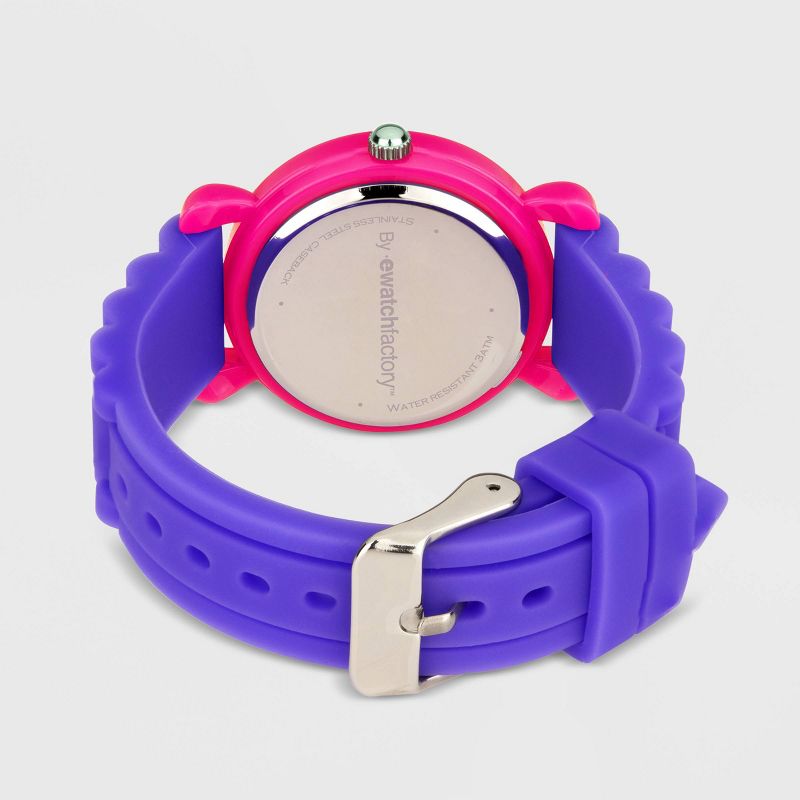Girls' Red Balloon Unicorn Plastic Time Teacher Silicone Strap Watch - Purple