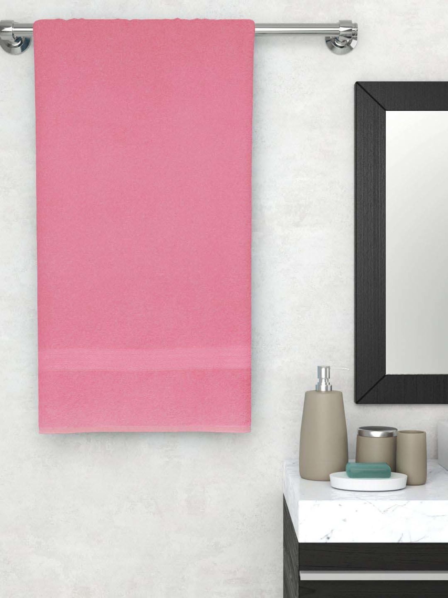 Raymond Home Forever Pink 350 GSM Cotton Bath Towel