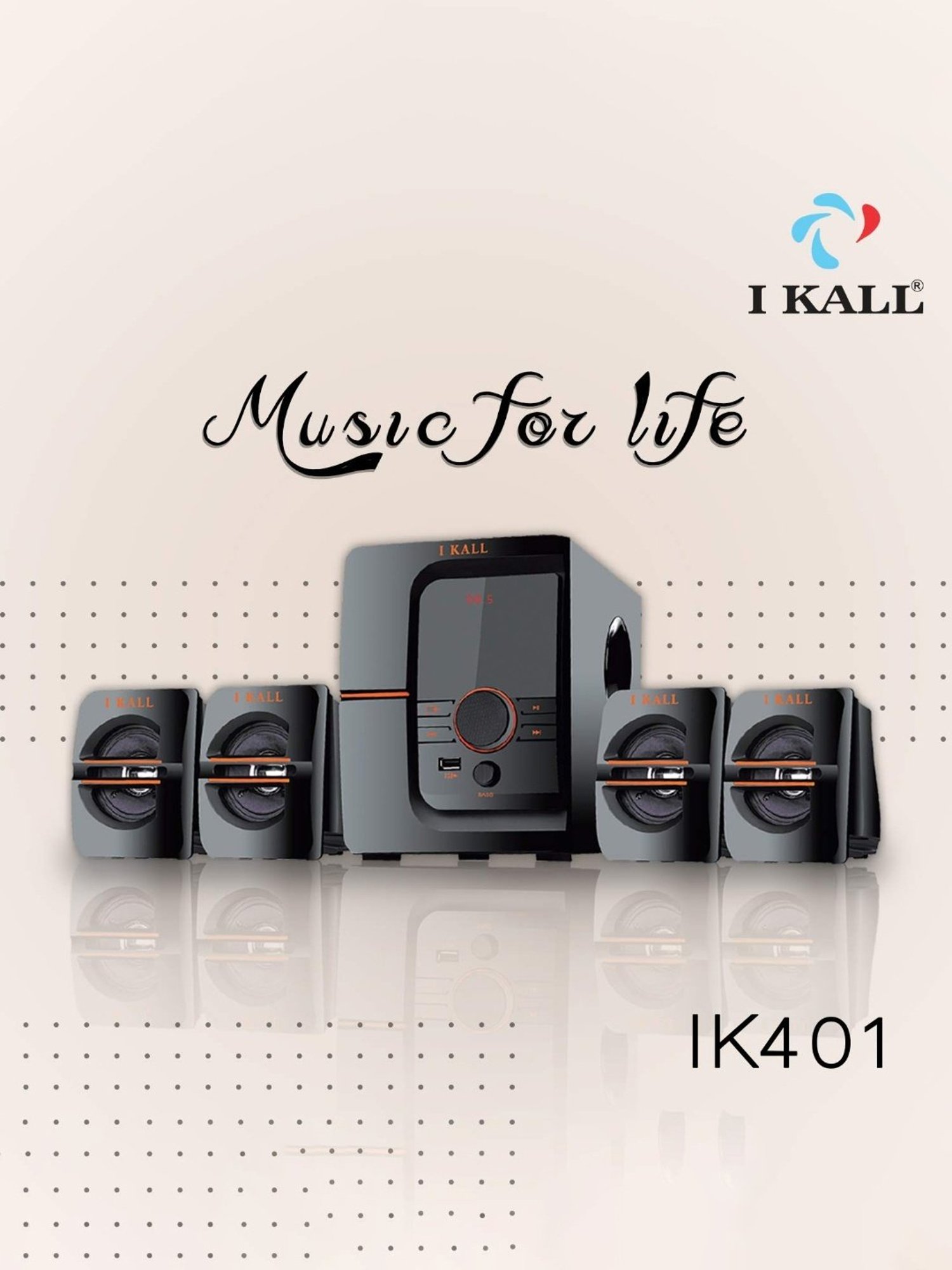 I Kall IK-444 5.1 Channel Home Theatre (Black)