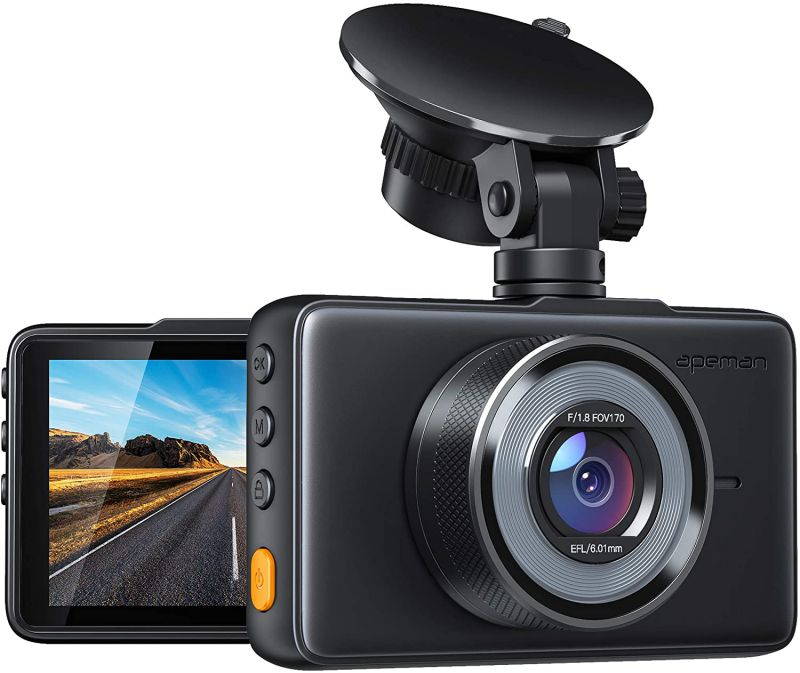 APEMAN Dash Cam 1080P FHD DVR Car Driving Recorder 3 Inch LCD Screen 170&deg; Wide Angle, G-Sensor, WDR, Parking Monitor, Loop Recording, Motion Detection