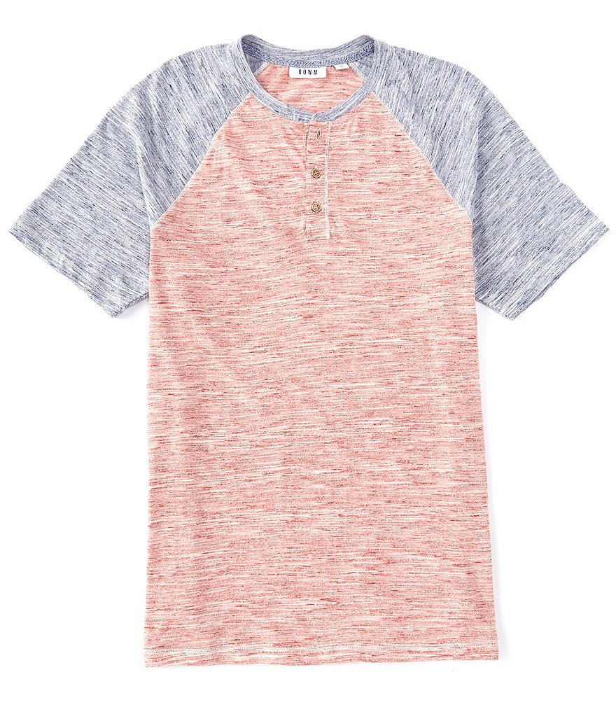 Short Sleeve Color Block Henley