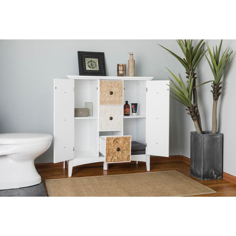 40" Durdle Accent Cabinet White - Elegant Home Fashions