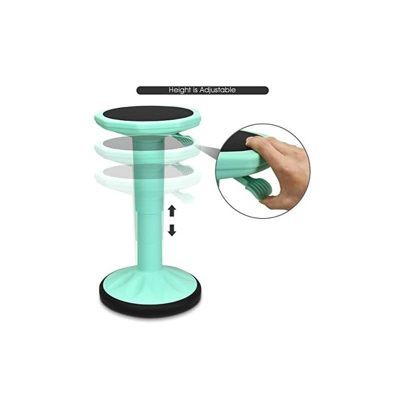 Wobble Chair Adjustable-Height 23 Inch Active Learning Stool Sitting Balance Chair for Office Stand Up Desk (Green)