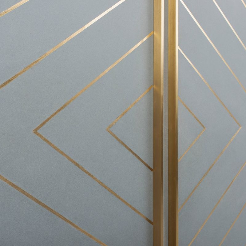 Titan Gold Inlayed Cement Sideboard Natural - Safavieh