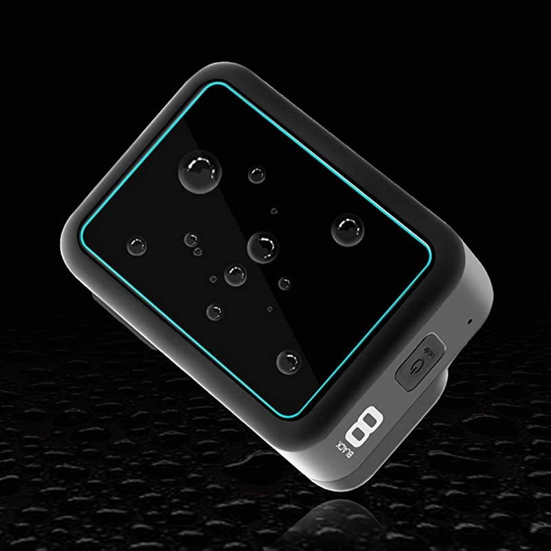 Screen Protector for GoPro Hero 8 + Small Hard Shell Carrying Case Accessory Bundles 2 Packs Lens amp Screen amp Display Tempered Glass Screen Protector Film + EVA Travel Case Storage Bag