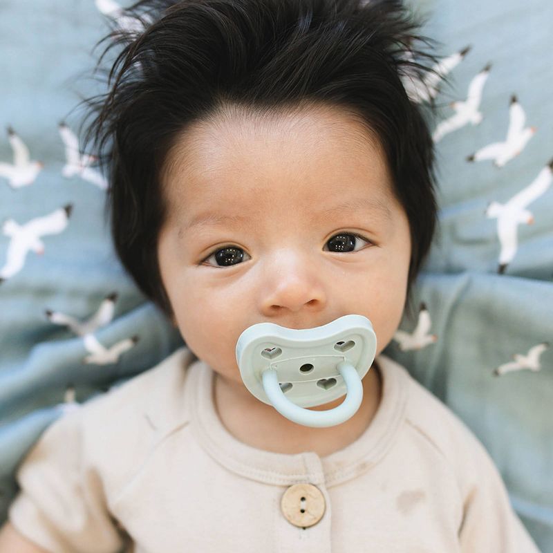 Bebe au Lait Natural 2pk Rubber Pacifier - Blue - 0-3 Months