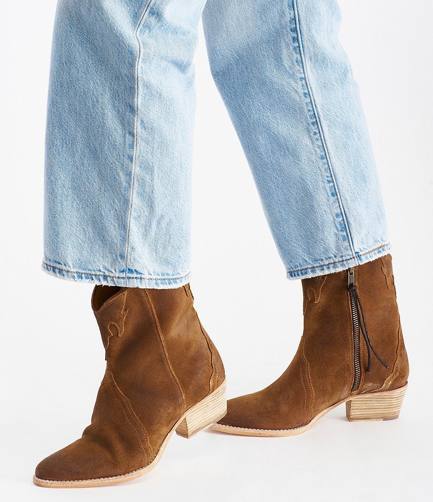 Free People New Frontier Suede Western Booties
