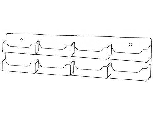 Marketing Holders Multi Pocket Premium Business Card Holder Acrylic Horizontal Wall Mount 8 Pocket Clear