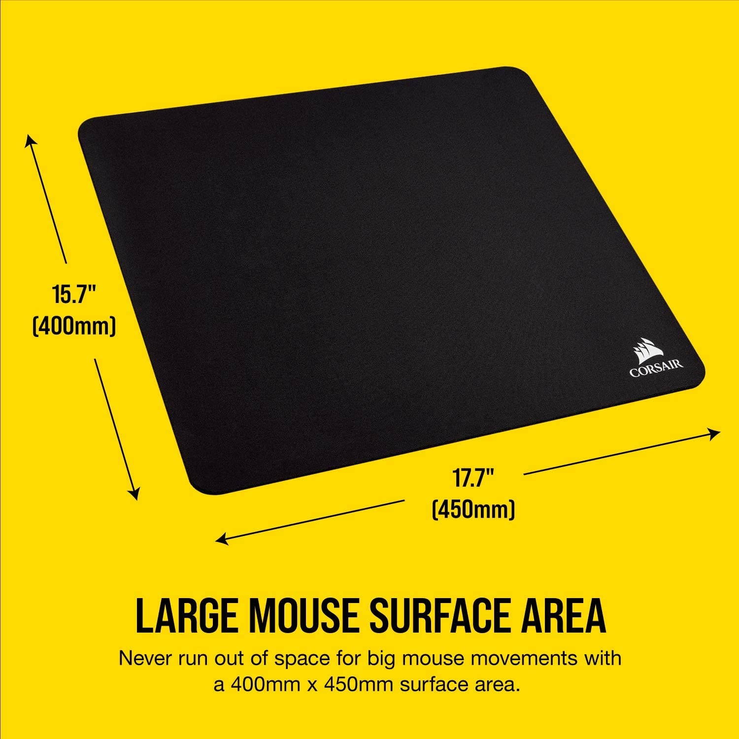 Corsair MM500 Premium Anti-Fray Cloth Gaming Mouse Pad Extended 3XL - Black