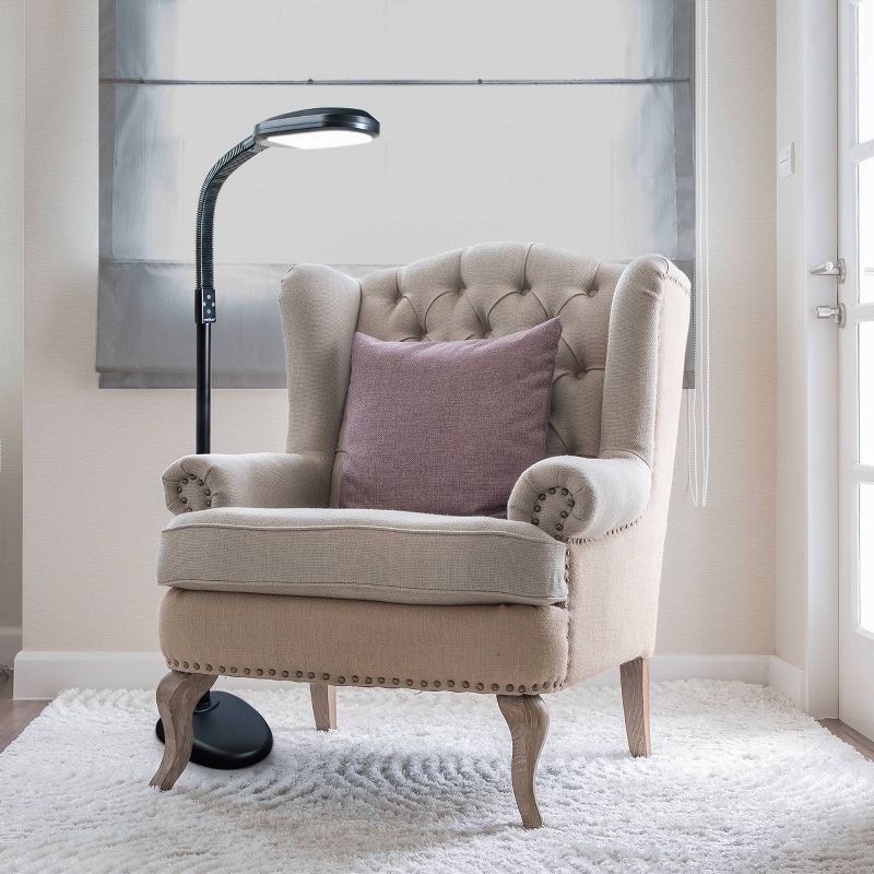 64" x 8.9" x 10.5" Smart Light Full Spectrum Floor Lamp (Includes LED Light Bulb) Graphite - Verilux