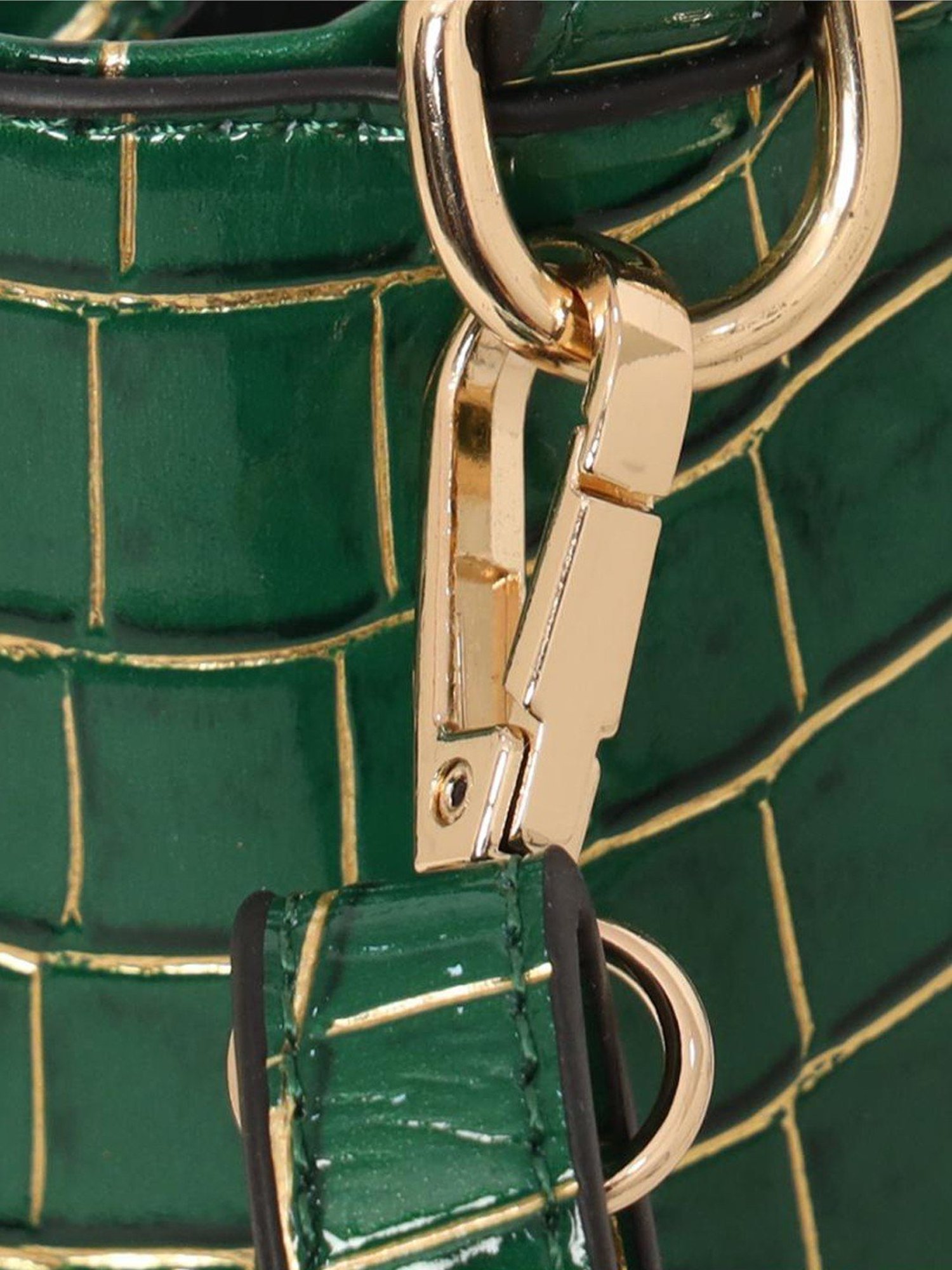 Esbeda Green Textured Medium Handbag