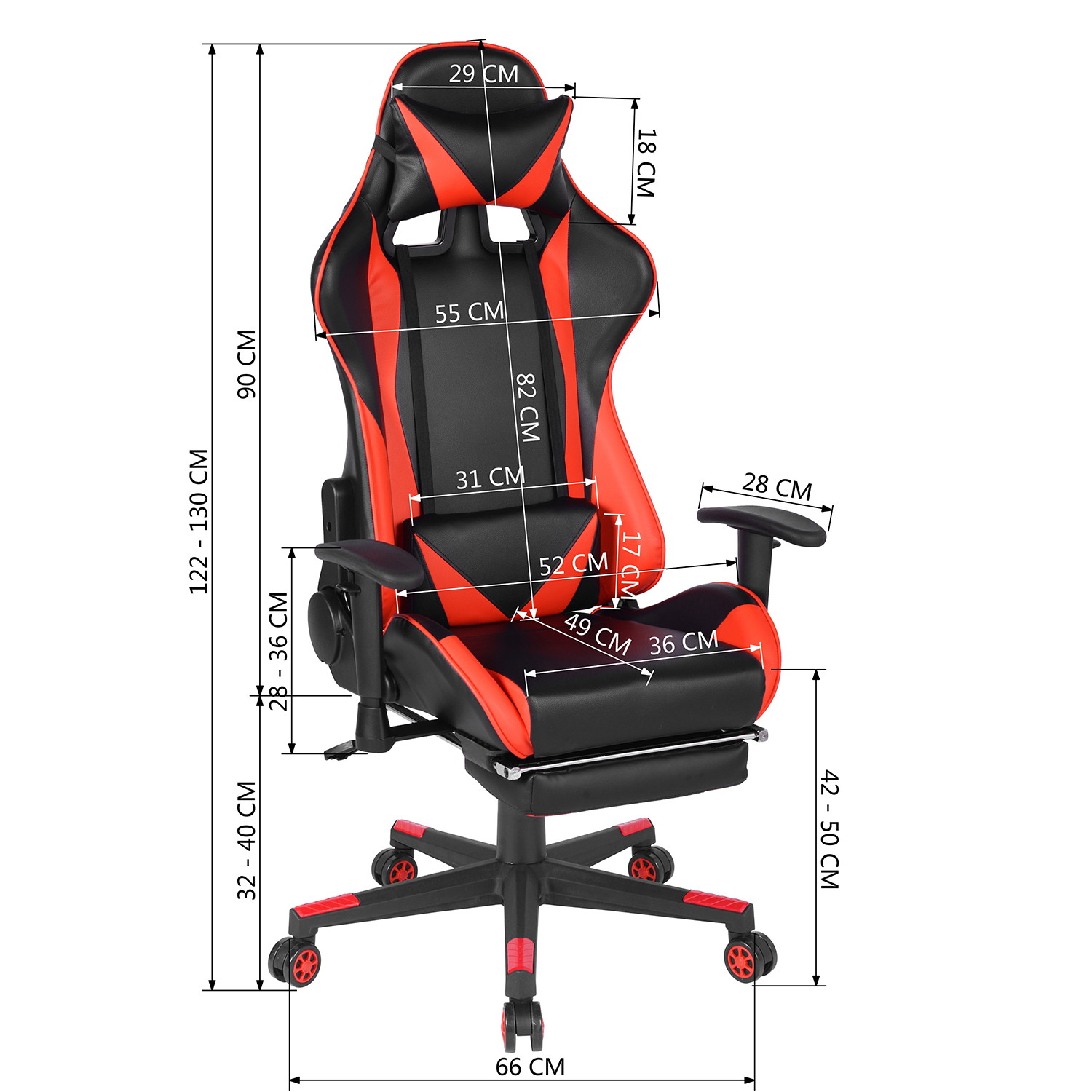 Racing Game Chair Office Gaming Chair PU Executive Computer Desk Seat