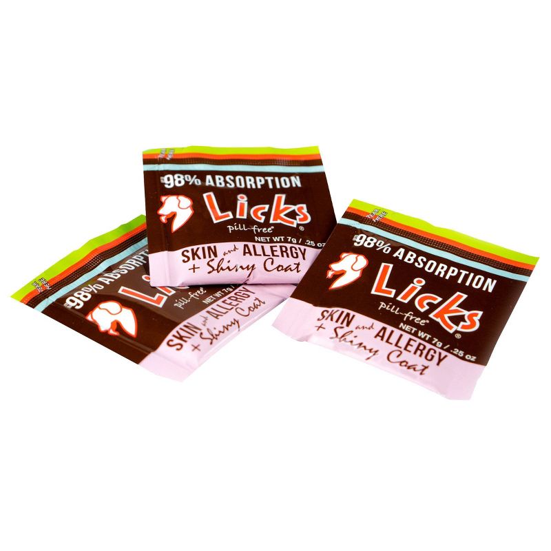 Licks Pill-Free Dog Skin & Allergy + Shiny Coat - 30ct