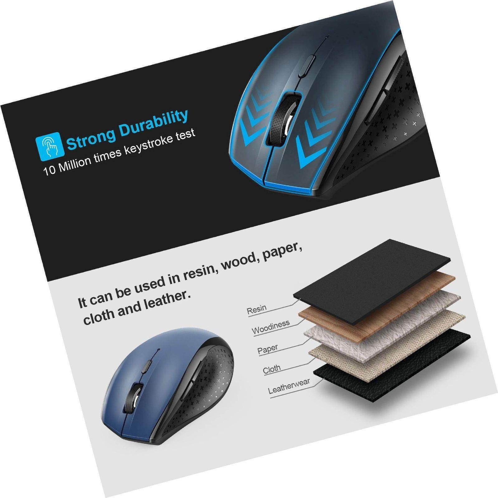 TECKNET Bluetooth Wireless Mouse (BM308) (Blue) Blue