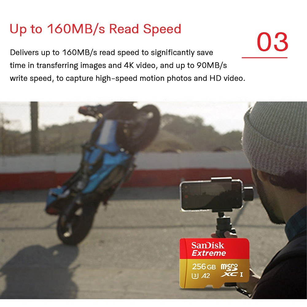 Genuine Original SanDisk Extreme MicroSD Card SQXNE 32G/128GB/256GB 100M A1 TF Card U3 C10 A1 V30 4K Memory Card Super Fast Speed 100MB/s Read 60MB/s Write