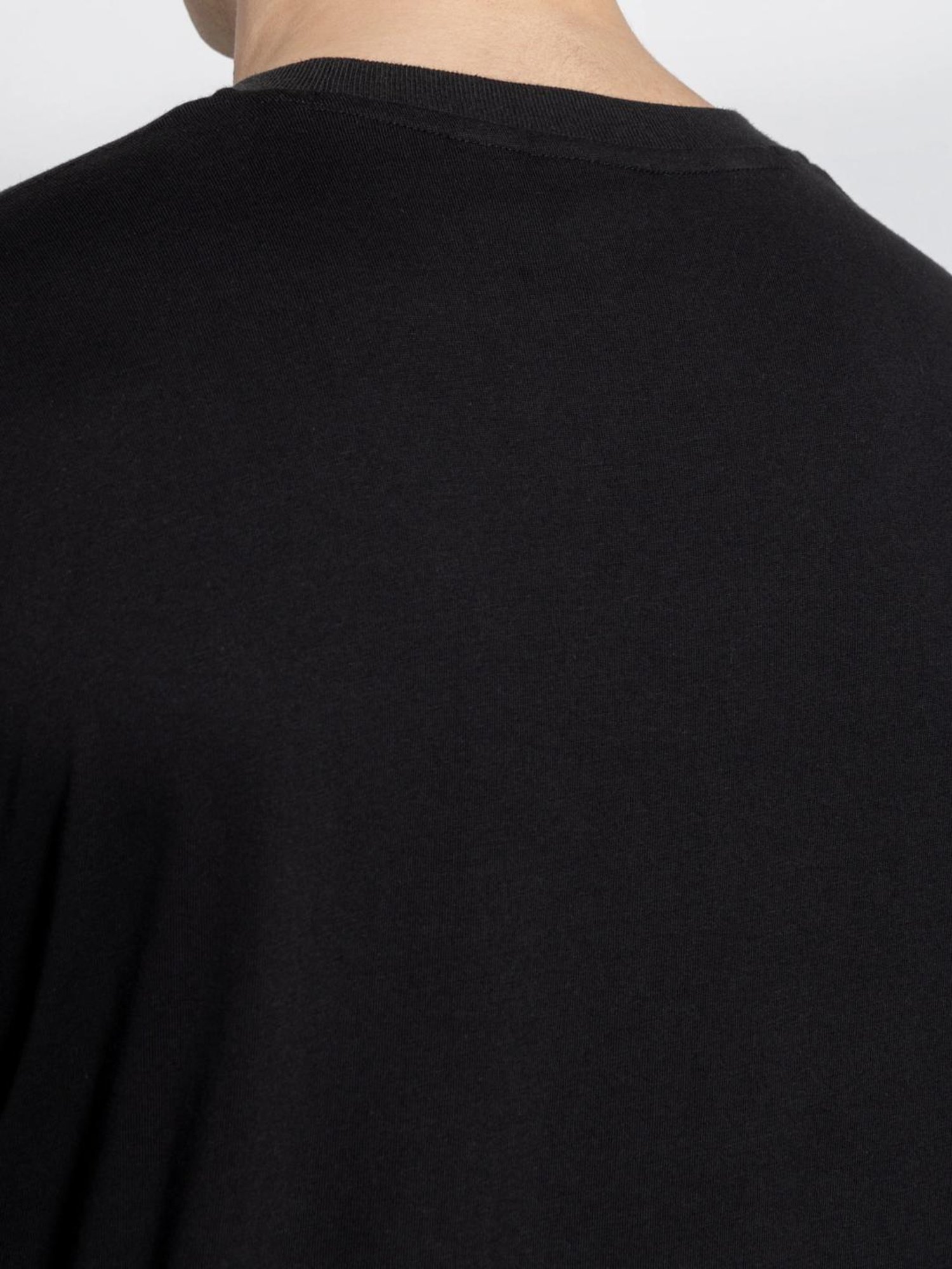 Adidas Originals Black Cotton Regular Fit Embroidered T-Shirt