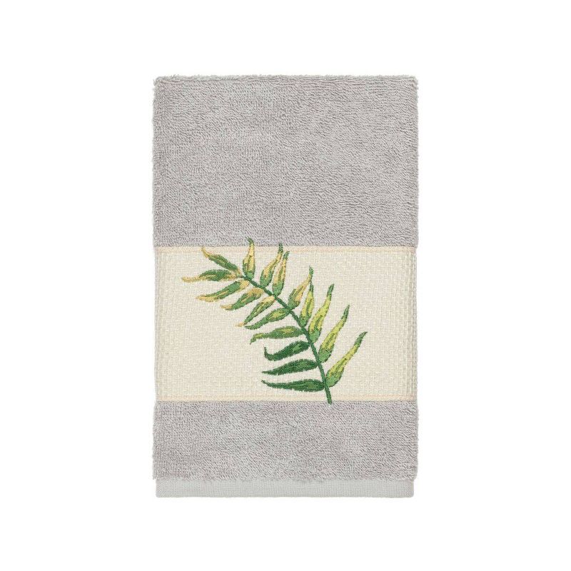 Zoe Embellished Bath Towel Set Light Gray - Linum Home Textiles