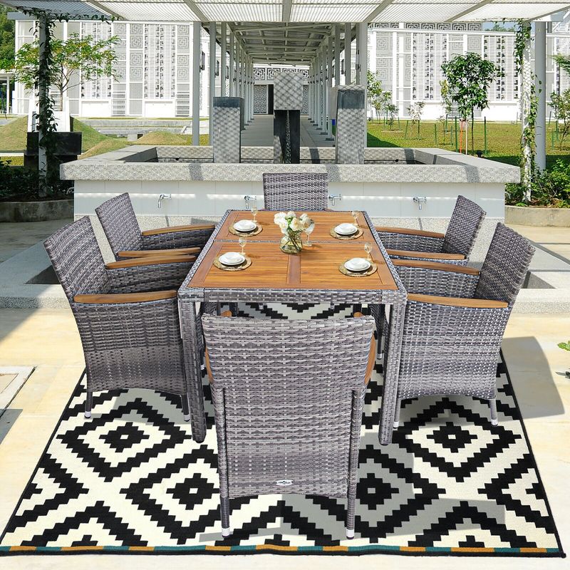 Breckenridge 4pc Seating Set Java Brown Fame Sunbrella Meredian Brick Red Fabric - La-Z-Boy