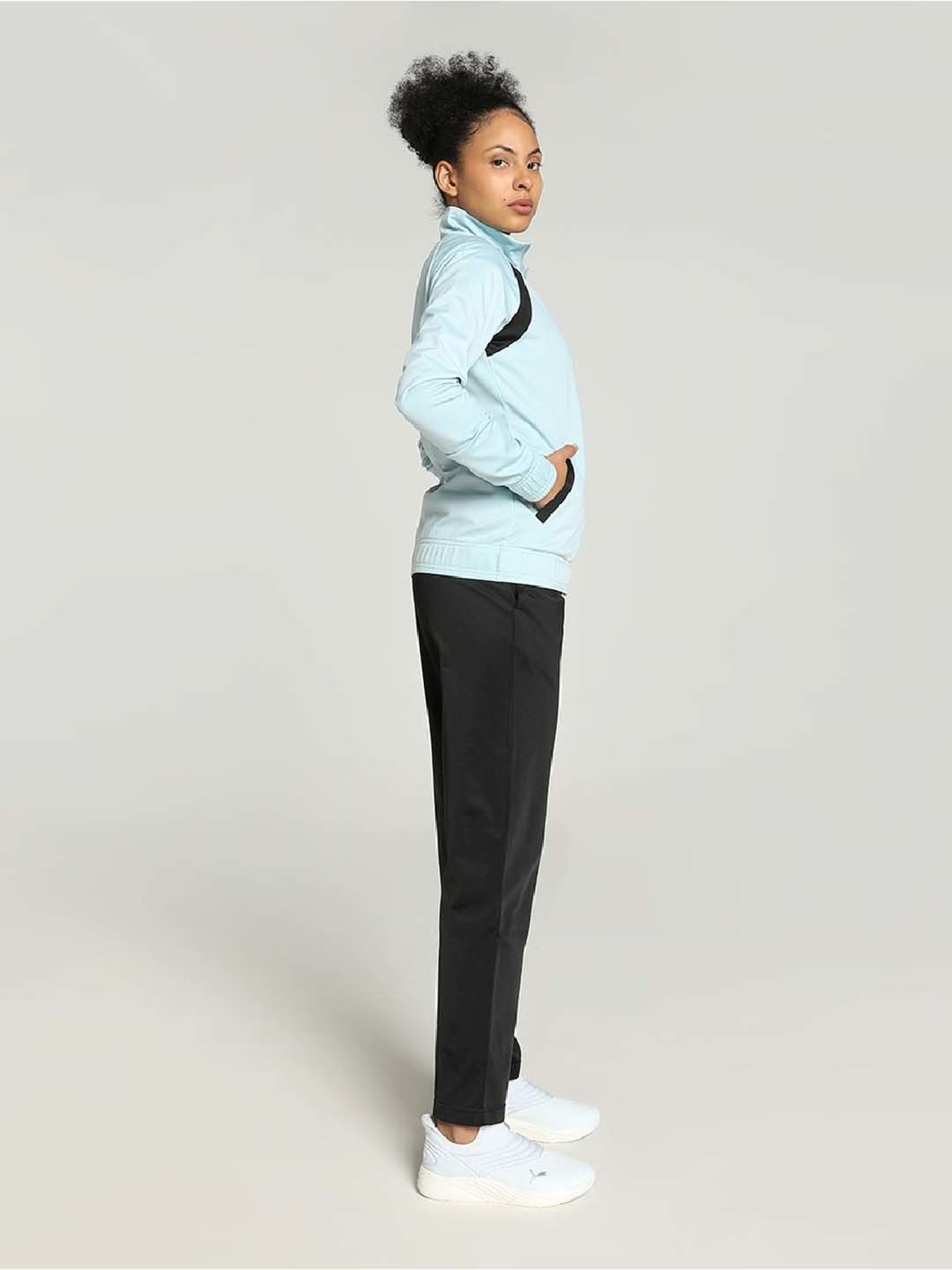 Puma Blue & Black Logo Print Tracksuit