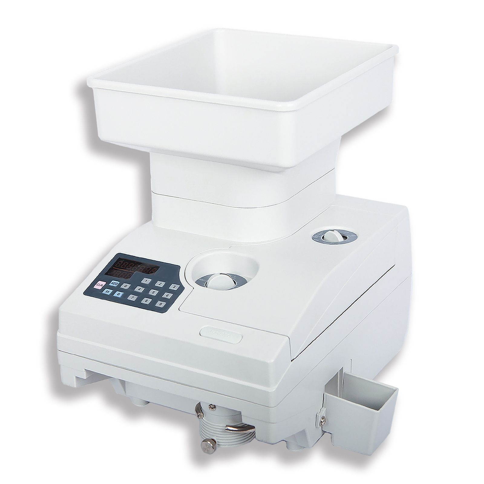 Ribao HCS-3500AH Coin Counter, Heavy Duty Bank Grade Anti-Jam Coin Sorter with Motorized Hopper, Two-Year