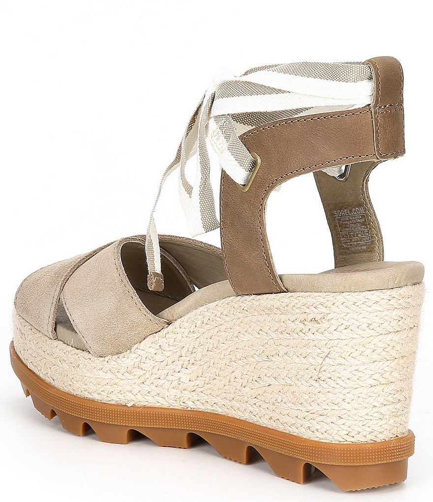 Sorel Joanie II High Ankle Lace Wedge Sandals