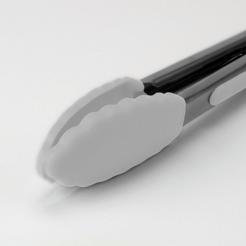 Tovolo Mini Silicone Tongs Oyster Gray