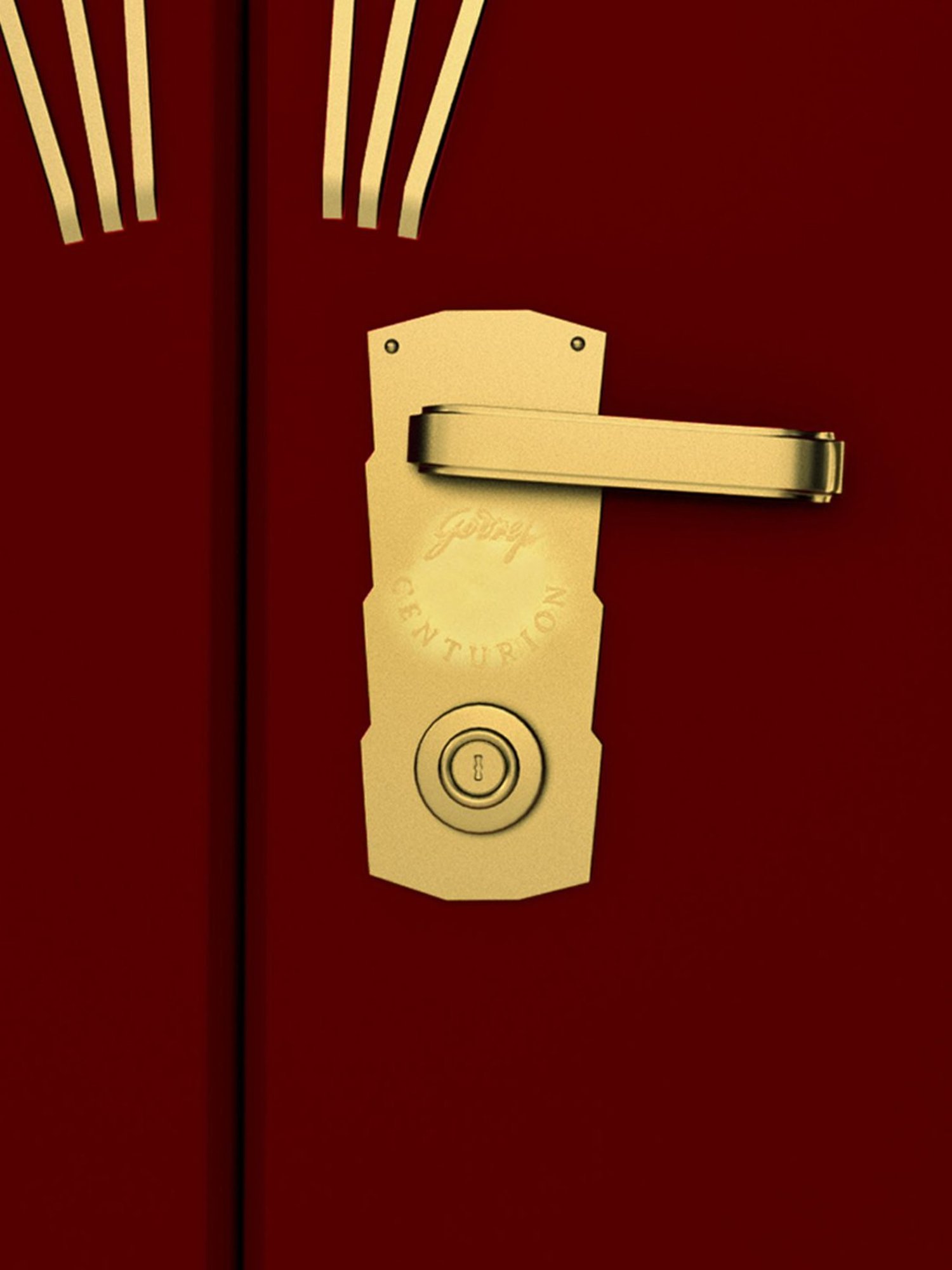 Godrej Interio Centurion 2-Door Steel Almirah, Burgundy (1-Year Warranty, 1 Locker)