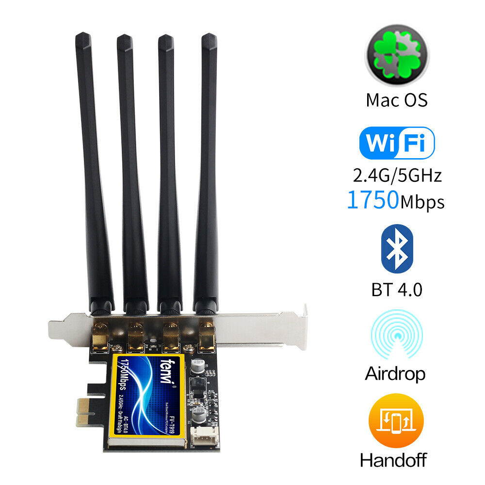 Desktop Broadcom BCM94360CD 1750Mbps Wireless PCI-Ex1 WIFI Adapter Hackintosh