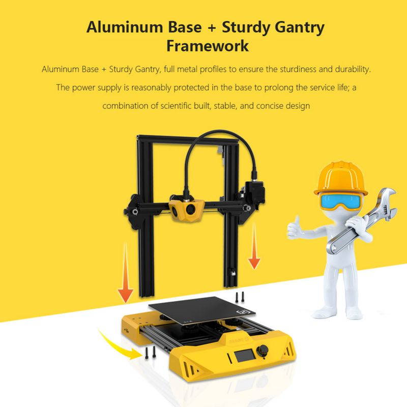 Artillery Hornet High Precision 3D Printer 95% Pre-Assembled 220x220x250mm Build Volume Silent Printing with Remote Drive Extruder Works with PLA/ABS/PETG/TPU/Wood