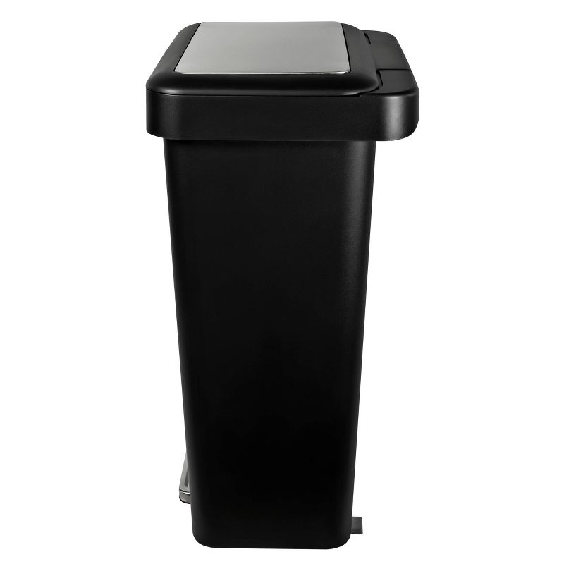 Hefty 12.4gal Premium Step Trash Can Black