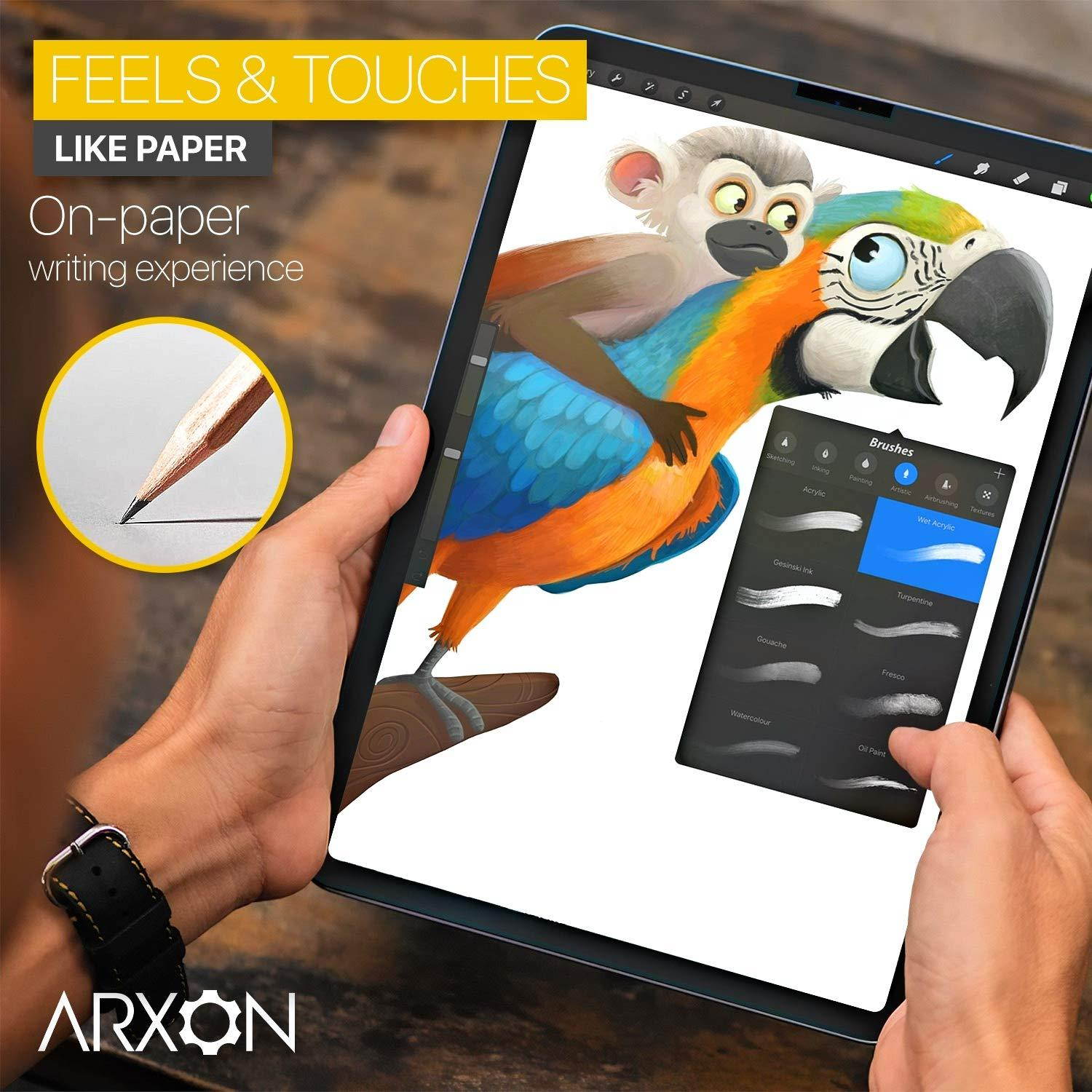 Arxon New iPad Pro 11 Screen Protector, High Touch Sensitivity Paper-Like Screen Protector Compatible with iPad 2018/19 Release/Apple Pencil Compatible (11 Inch, 1 Pack)