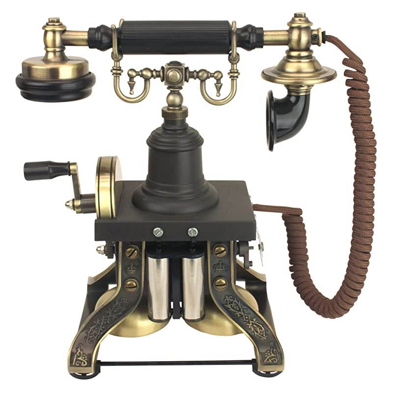 Antique Eiffel Tower 1892 Rotary Corded Retro Phone - Vintage Decorative Telephones, Bronze