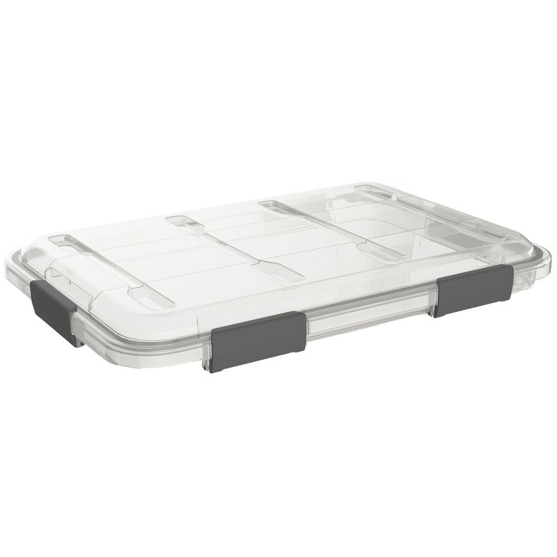 Ezy Storage Weather Proof IP65 13 Gallon Plastic Storage Bin Box w/ Lid (5 Pack)